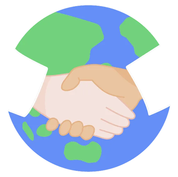 握手をしているイラスト