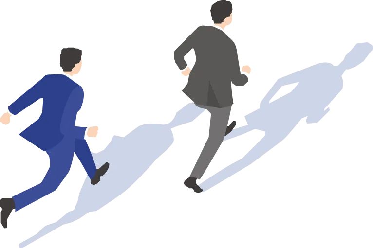 税理士が経営者と伴走するイラスト